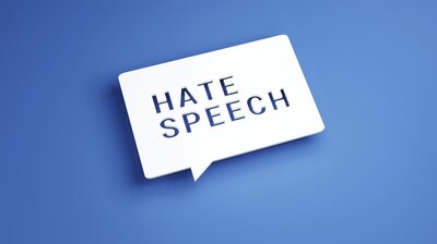 Hate Speech Sprechblase